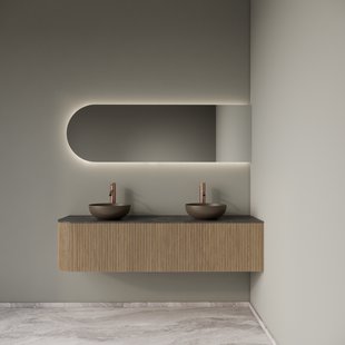 Badkamermeubelset Gliss Design Alluro 160 cm Rechts Mist