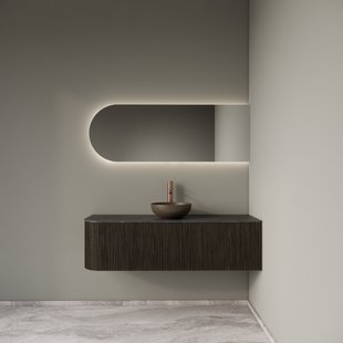 Badkamermeubelset Gliss Design Alluro 140 cm Rechts Charcoal