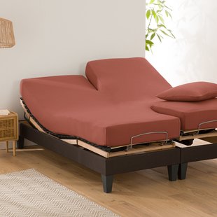 Effen hoeslaken in bio katoen, verstelbare bedbodem, Scenario