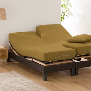 Effen hoeslaken in bio katoen, verstelbare bedbodem, Scenario