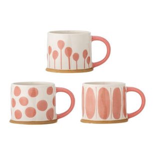 Bloomingville Linora Mokken 0,46 L - Set van 3 - Roze