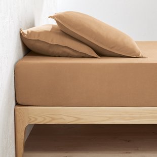 Hoeslaken in gewassen linnen, omslag 30 cm, Linot