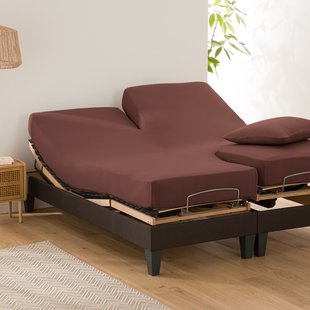 Effen hoeslaken in katoen, verstelbare bedbodem, Scenario