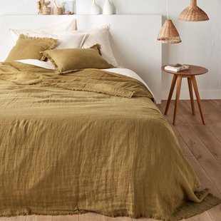 Beddensprei in gewassen linnen, Linange