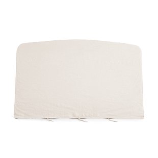 Gevormde hoes in gewassen linnen voor hoofdbord, Abella