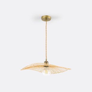 Luchtige hanglamp in bamboeØ50 cm, Ezia