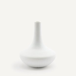 Vaas in ondoorzichtig glas met groeven, Mistrie