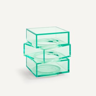 Bijzettafel in acryl kubussen, Akrili.