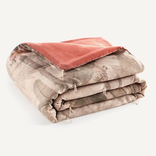 Boutis met palmbomenprint in linnen/katoen, Manali