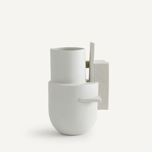 Geometrische vaas in mat keramiek, Marex