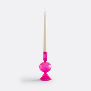 Kandelaar in glas H17 cm