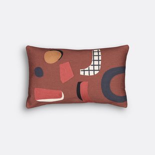 Rechthoekige kussenhoes in katoen, Walter