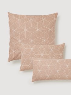 Dubbelzijdige kussenhoes Ilda met geometrische print
