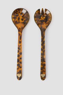 Donkerbruin slabestek met leopard print