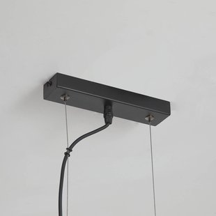 Searchlight Hanglamp Hessian, lengte 60 cm, naturel wit, linnen/metaal