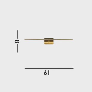 Searchlight LED badkamer wandlamp Amalfi, messingkleurig, breedte 61 cm, staal