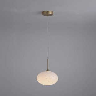 Searchlight LED hanglamp Confetti, Ø 25 cm, goudkleurig/wit, glas