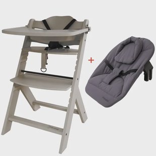 Prénatal houten kinderstoel Evan bundel taupe