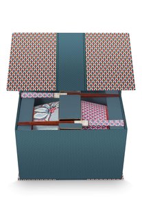 Pip Studio Giftset Bowls 15cm & Chopsticks Oriental Flower Festival Blauw