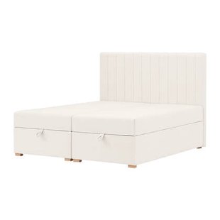 by fonQ Leon Boxspring met Relaxfunctie 160 x 200 cm - Bouclé / Ivoor