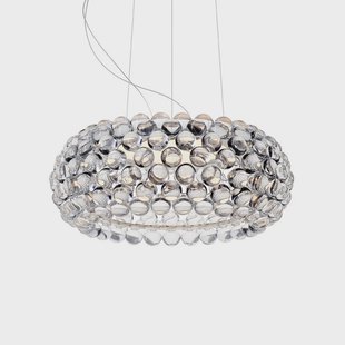 Caboche Plus media hanglamp R7s, helder Foscarini - Woonkamer - Designer - Kunststof - 1 lamp