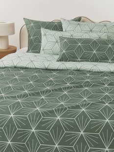Dubbelzijdig dekbedovertrek Ilda met geometrische print