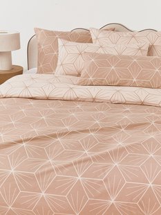 Omkeerbaar dekbedovertrek Ilda met geometrische print