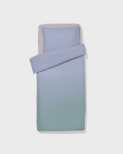 HEMA Dekbedovertrek 140x200/220cm zacht katoen kleurverloop groen-blauw (groen)