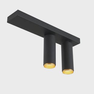 LOOM DESIGN LED plafondspot X-Beam, 2-lamps, zwart