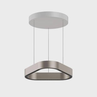 LOOM DESIGN LED hanglamp Trigon, grijs, aluminium, 40 cm