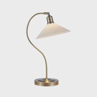 Markslöjd - Vela Taffellamp Antique Brass/Shiny White