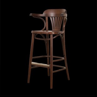 Jos houten barkruk walnoot - 75 cm