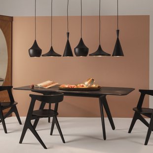 Beat Range Linear hanglamp 6-lamps zwart Tom Dixon - Eetkamer - Designer - Metaal - Meerdere lampen