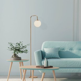 Opviq Vloerlamp Viran, antiek goud, glas, hoogte 146 cm, E14