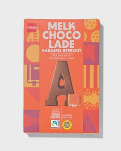 HEMA Chocoladeletter melk karamel zeezout A 135g