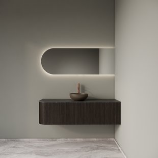 Badkamermeubelset Gliss Design Alluro 140 cm Rechts Ebony