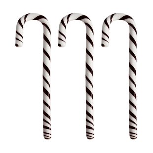 Kosta Boda Polka wandelstok 17 cm 3-pack Wit-zwart