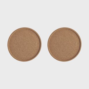 Kosta Boda Viva kurkonderzetters Ø16,8 cm 2-pack Bruin