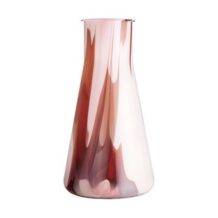 Kosta Boda Lab erlenmeyer vaas 30,5 cm Rood-wit-roze