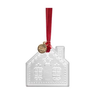 Orrefors Jaarlijkse vakantieornament julhänge Peperkoekhuis 2025