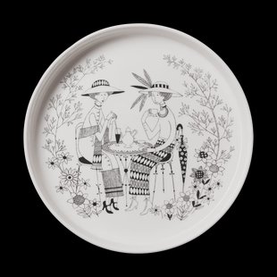 Arabia Emilia taartvorm Ø28 cm Zwart-wit