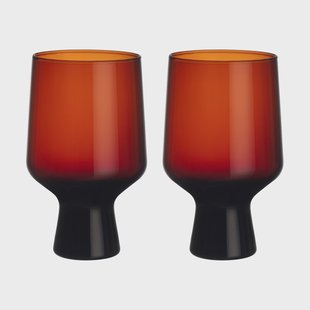 Iittala Solare glas op voet 40 cl 2-pack Koperkleurig