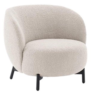 Kartell Lunam Fauteuil Zwart Onderstel/witte Bekleding