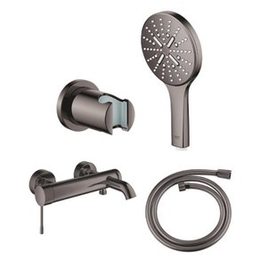 GROHE Essence New bad-/douchekraan met 3 standen handdoucheset en doucheslang hard graphite SW98776/SW98892/SW472424/SW862602