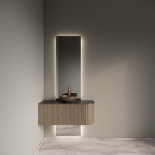 Badkamermeubelset Gliss Design Alluro 100 cm Links Corn Silk