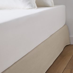 Effen bedrand in zuiver katoen Panama