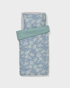 HEMA Dekbedovertrek 140x200/220cm zacht katoen strepen groen-blauw (groen)