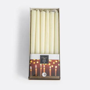 Set van 12 gladde kaarsen H25 cm, Caspar