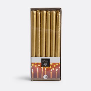 Set van 12 gladde kaarsen H25 cm, Caspar