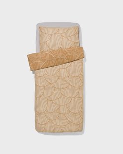 HEMA Dekbedovertrek 140x200/220cm zacht katoen schelpen zand (beige)